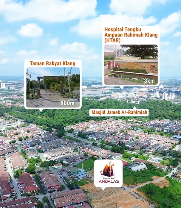 Rakaman Aerial Taman Seri Andalas - Infrastruktur dan Kemudahan Berhampiraan